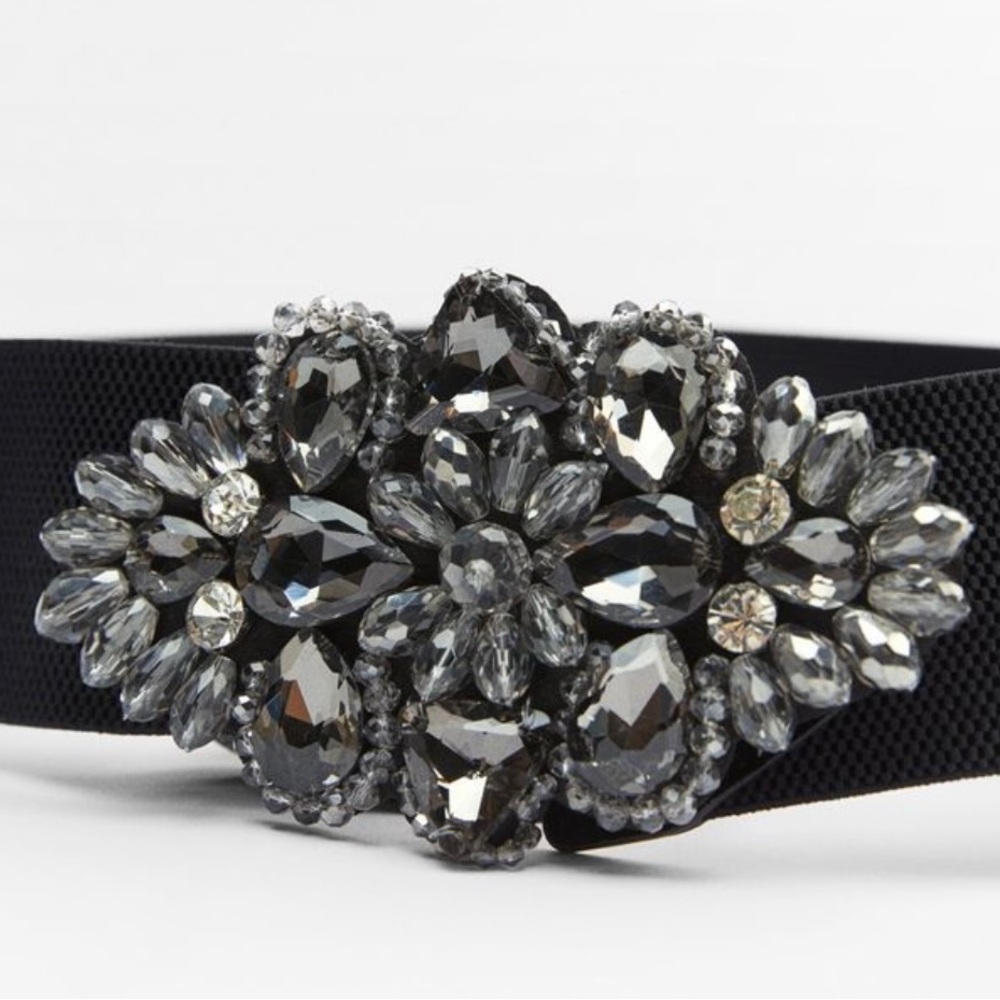 Zara Elastic Rhinestone belt - Picture 3 of 6